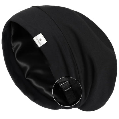 100% premium satin inner lining to reduce friction and hair frizz