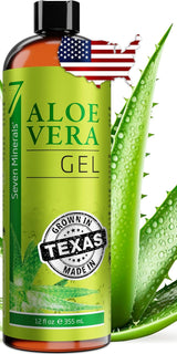 Seven Minerals Organic Aloe Vera Gel – Nightly Bedtime Skincare Ritual for Calming Self-Care Evenings