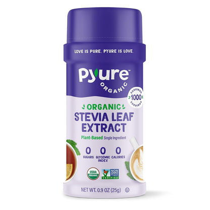 100% pure organic stevia leaf extract (reb a) with no fillers or erythritol