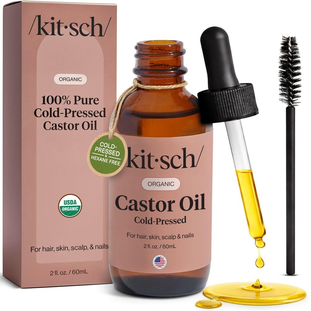100% pure usda organic cold-pressed castor oil with no hexane or refining