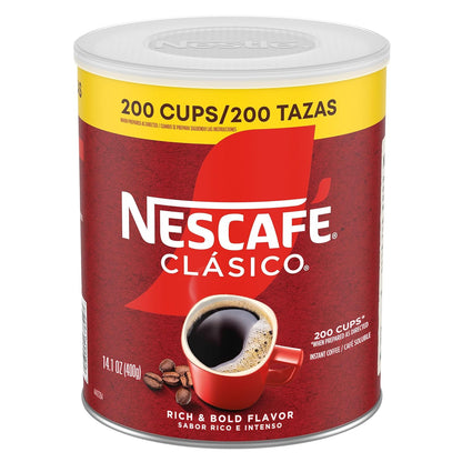 100% real coffee in instant powder form — dissolves in hot water with no brewing