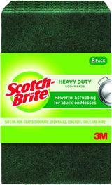 Scotch-Brite Heavy Duty Scouring Pad 8 Pack – Outdoor Patio and Grill Cleaning Scrubber, Tough on BBQ Grates and Concrete Messes