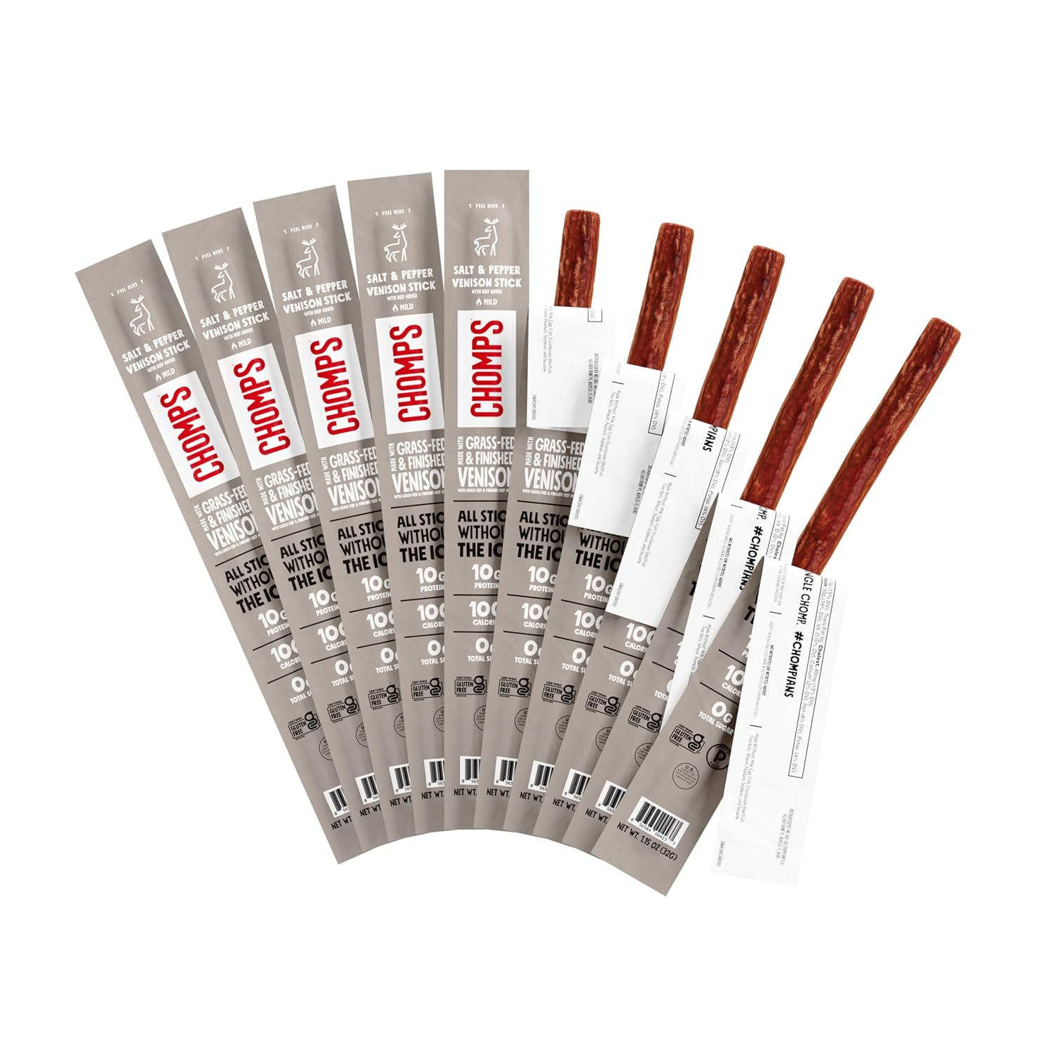 10g lean protein per 1.15 oz stick with only 100 calories