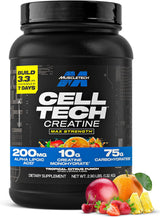 MuscleTech Cell-Tech Creatine Monohydrate Powder - Tropical Citrus Punch - Daily Recovery Ritual for Lean Muscle Wellness - 3 lbs