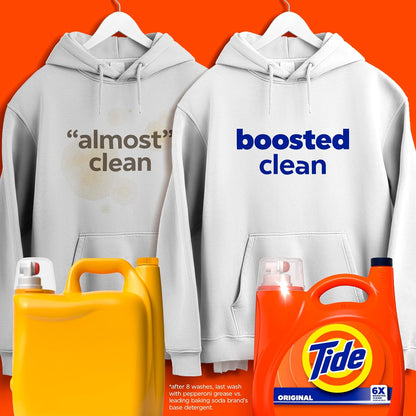 10x grease-fighting ingredients vs leading bargain laundry detergents