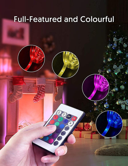 111111 RGB Strip Lights – Cuttable Mood Lighting for Bookshelves, TV Backlight & Kitchen Cabinets