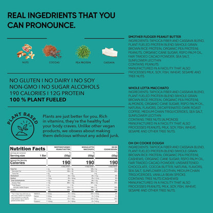 11g dietary fiber per bar for sustained satiety