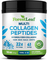 ForestLeaf Collagen Peptides Powder - Anti-Aging Beauty Supplement for Women, Daily Self-Care Ritual for Hair Skin and Nails