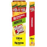 Slim Jim Monster Smoked Meat Sticks – Ready-to-Give Father's Day Snack Box for Dad, 1.94 oz Individually Wrapped Sticks (18 Count)