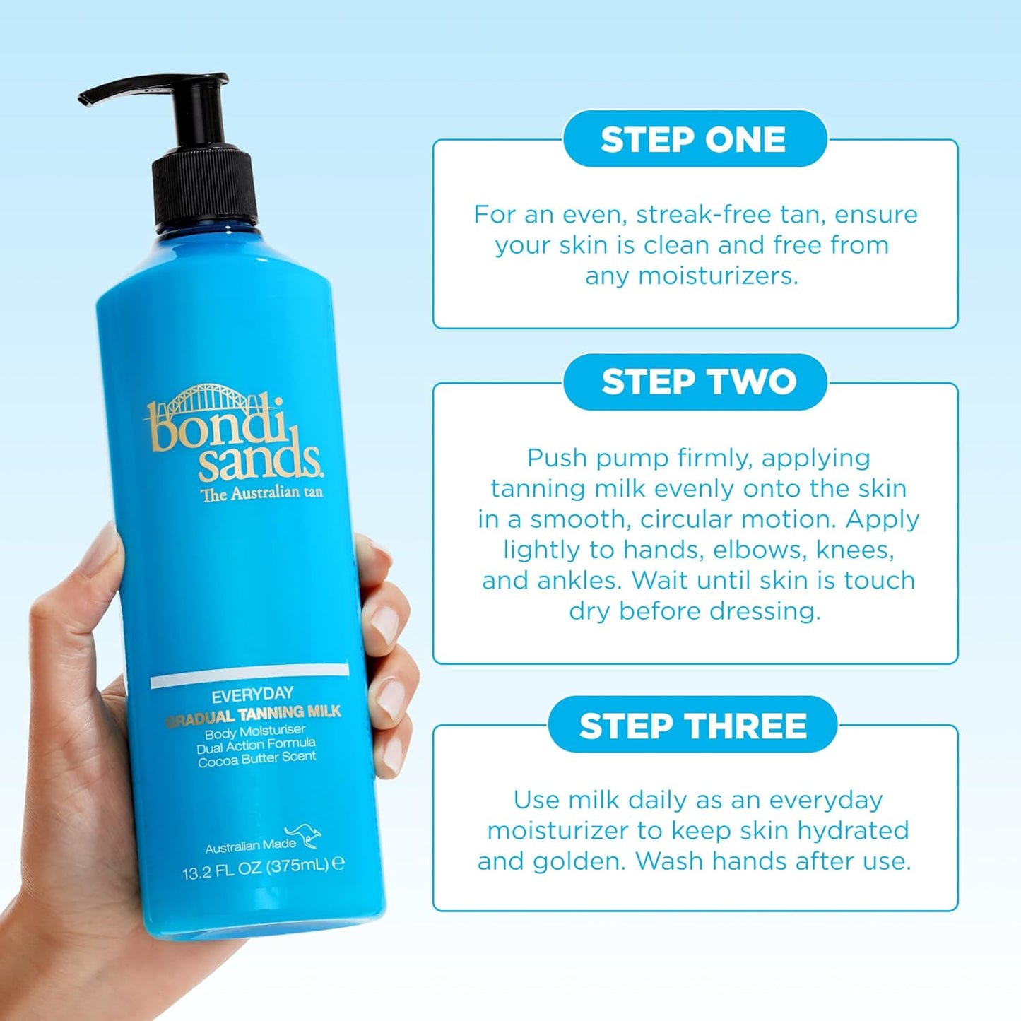12.68 fl oz bottle sized for extended daily use