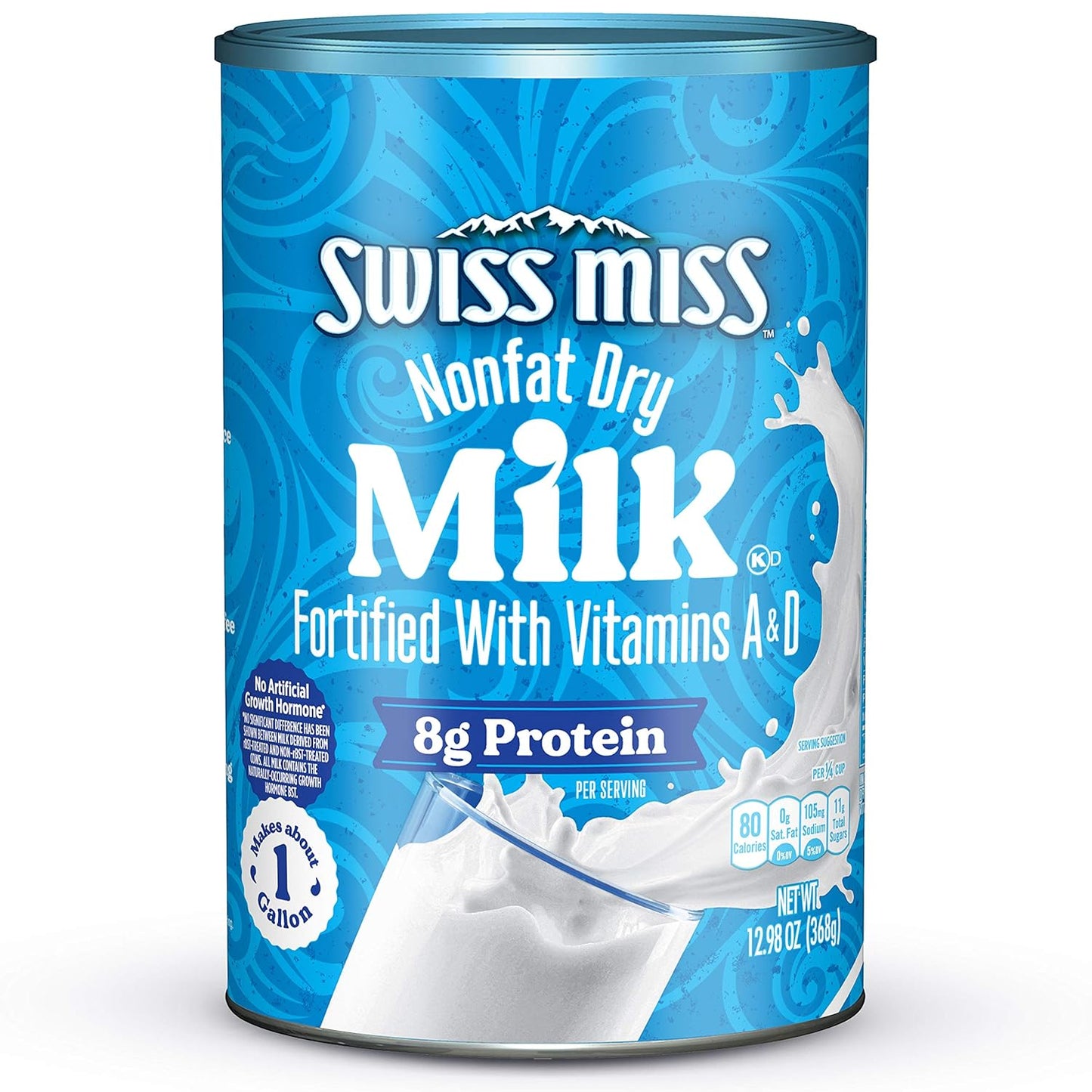 12.98 oz canister of nonfat dry milk powder
