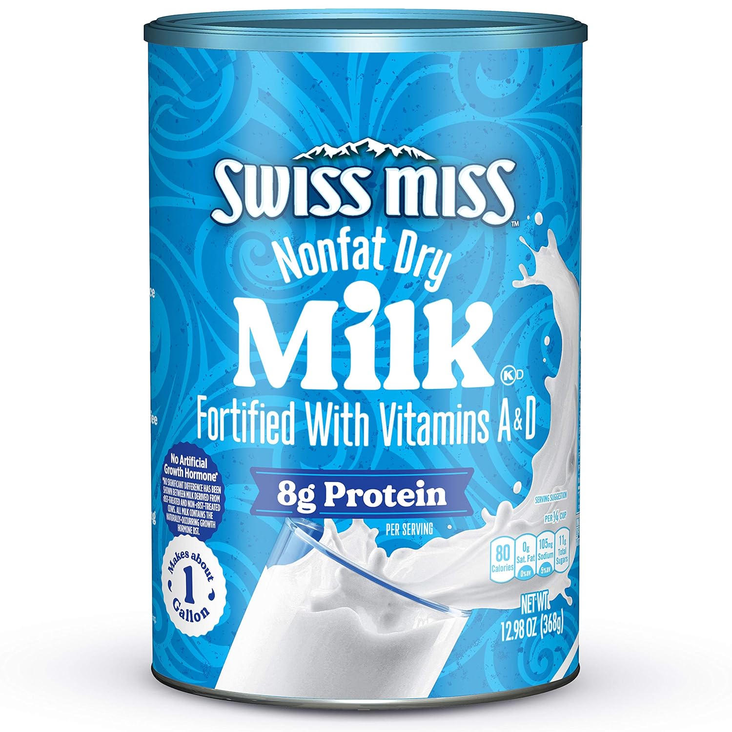 12.98 oz canister of nonfat dry milk powder