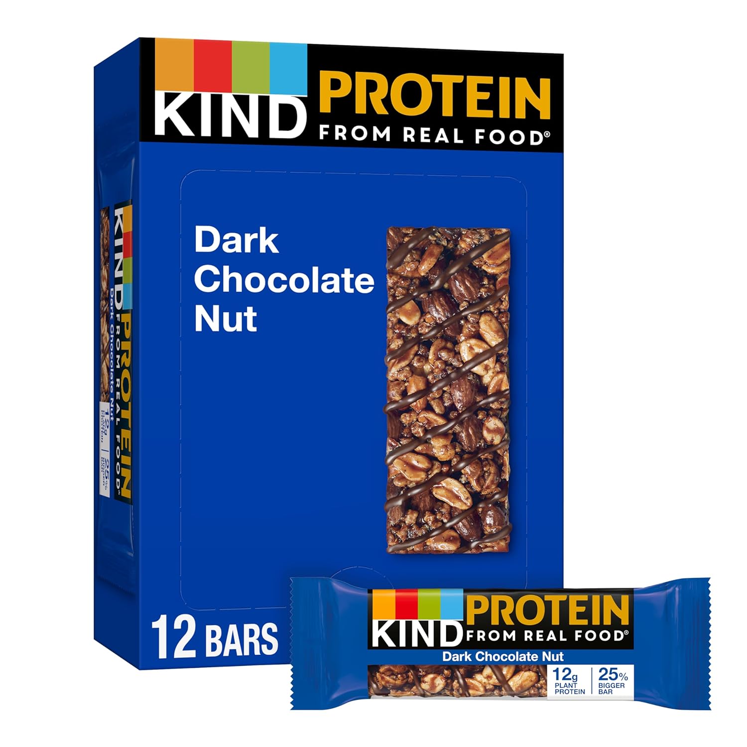 12 grams of plant-based protein per bar from peanuts, almonds, and soy protein isolate
