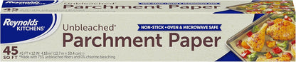 12-inch-wide roll totaling 45 square feet that lines standard half-sheet pans with no folding