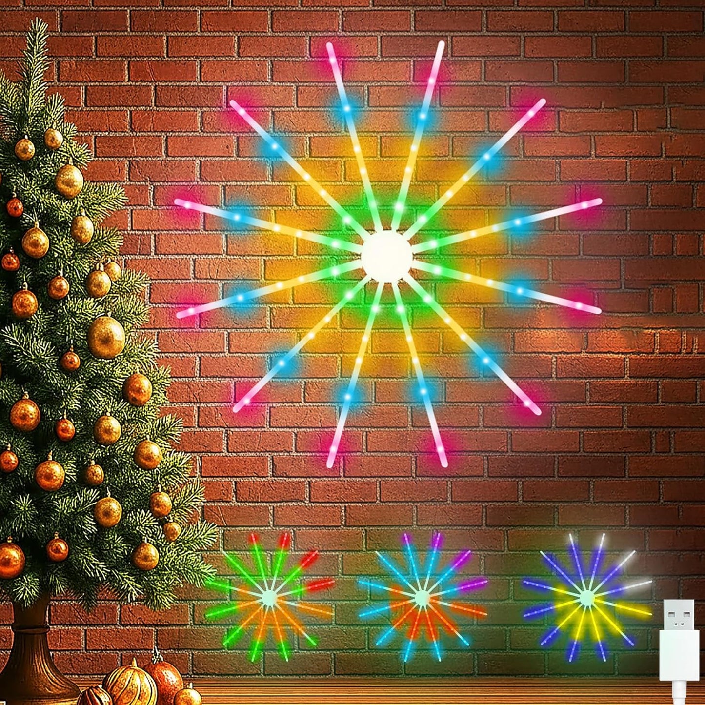 12 light strips with 8 led beads each, totaling 96 rgb leds