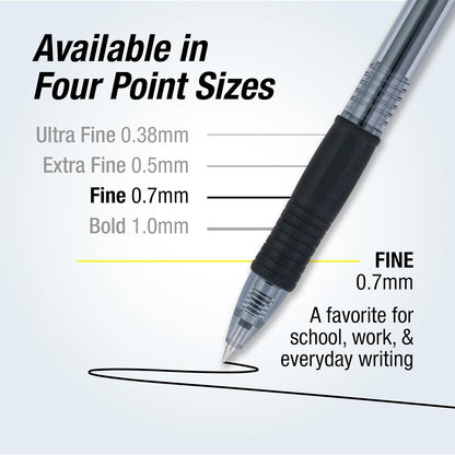 12-pack bulk packaging with 7 color options across the product line (black, blue, red, purple, navy, green, iris blue)