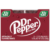 Tic Tac Dr Pepper Mints – Novelty Stocking Stuffer Gift for Soda Lovers, 12-Pack of 1.7 oz Flip-Top Boxes