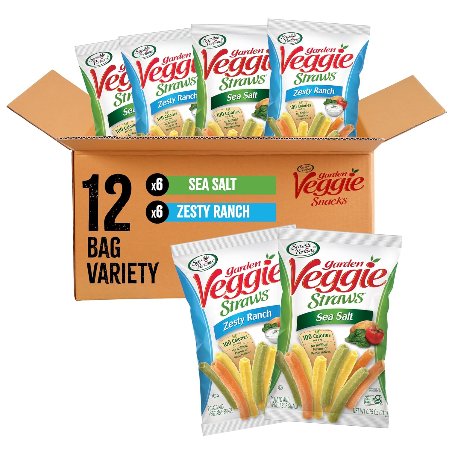 12-pack of single-serve 0.75-ounce bags for grab-and-go convenience