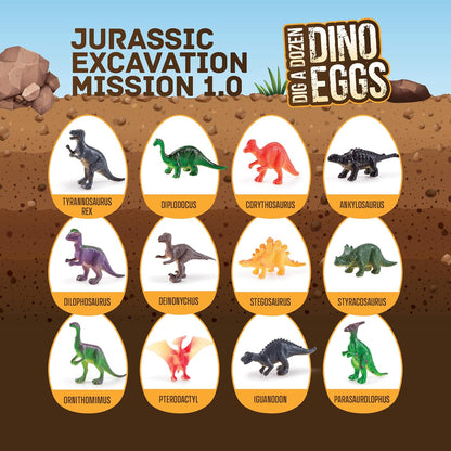 12 step-by-step instruction guides so multiple kids can dig simultaneously