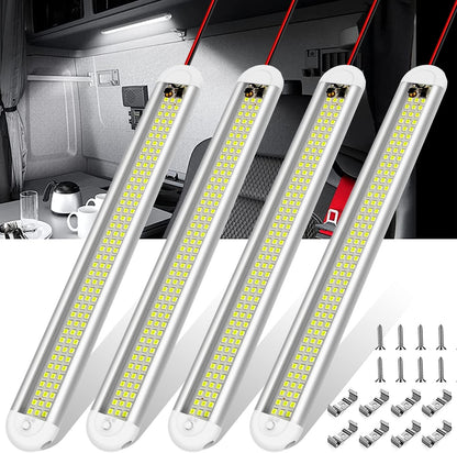 120 high-output leds arranged in 3 rows producing 1500 lumens at 5000k daylight color