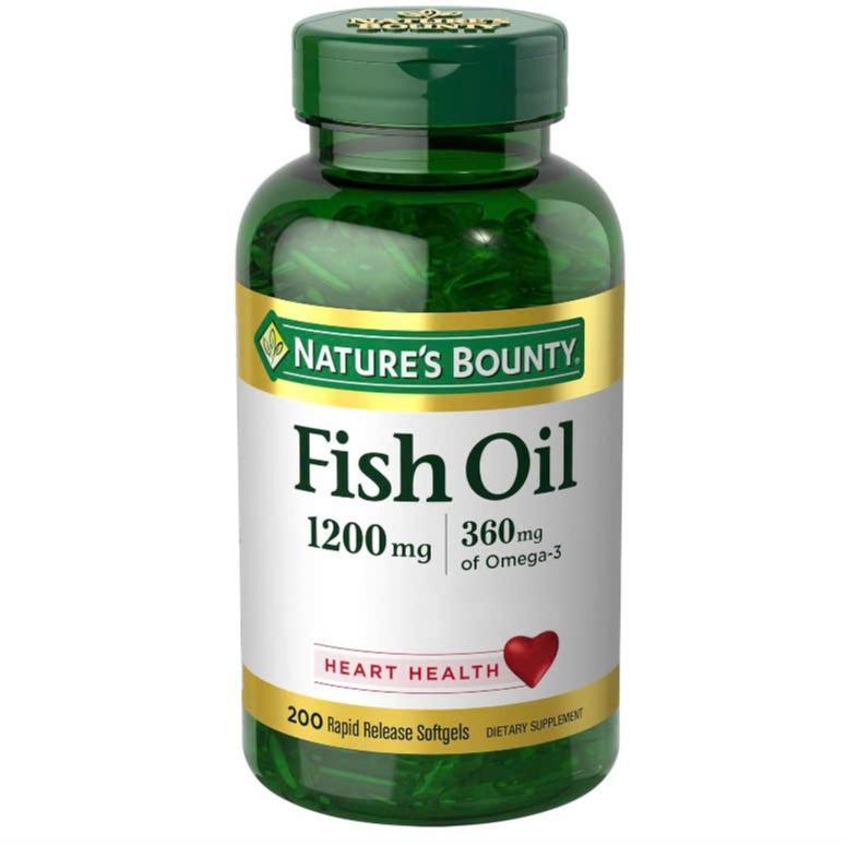 1200 mg fish oil per softgel serving