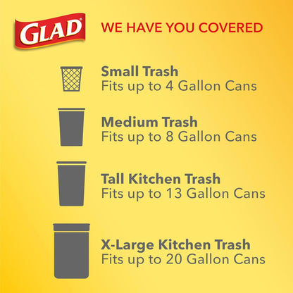 13-gallon capacity sized at 1 ft 11 3/4 in x 2 ft 4 in to fit standard kitchen cans