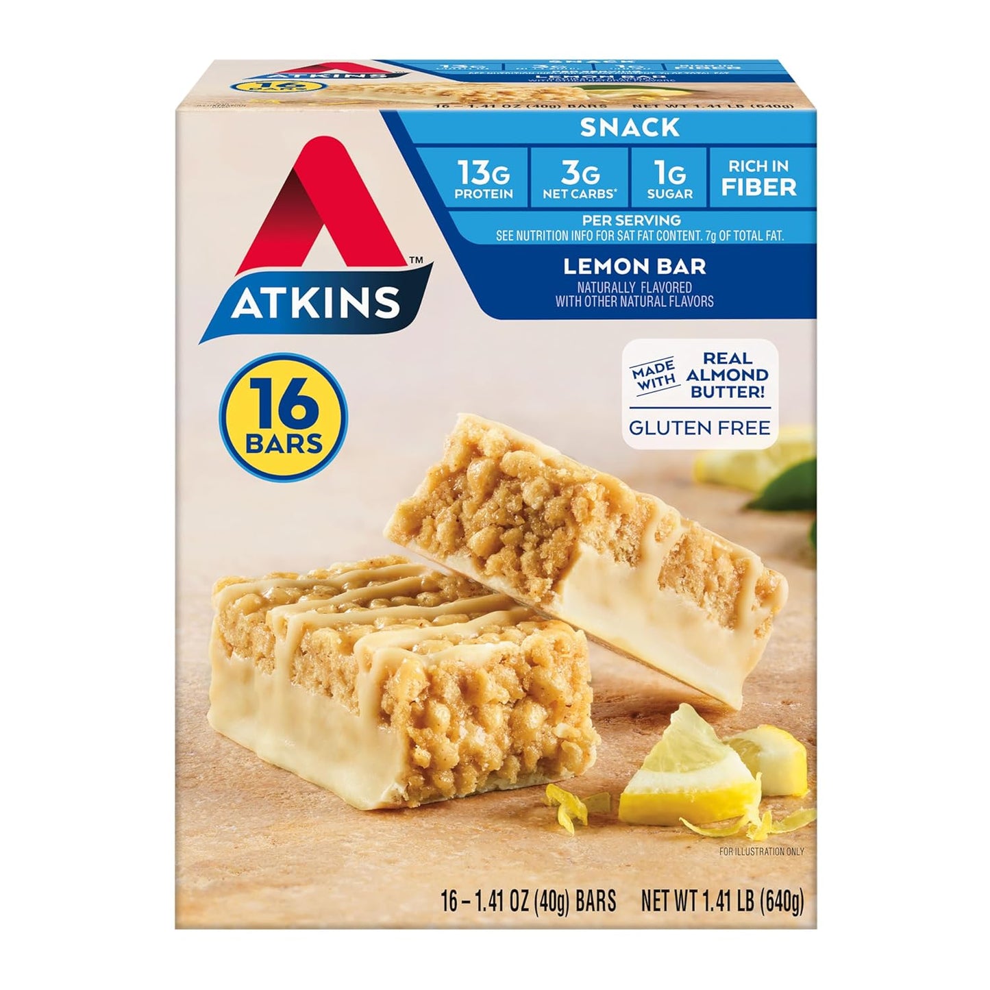 13g of protein per bar from soy and whey protein sources