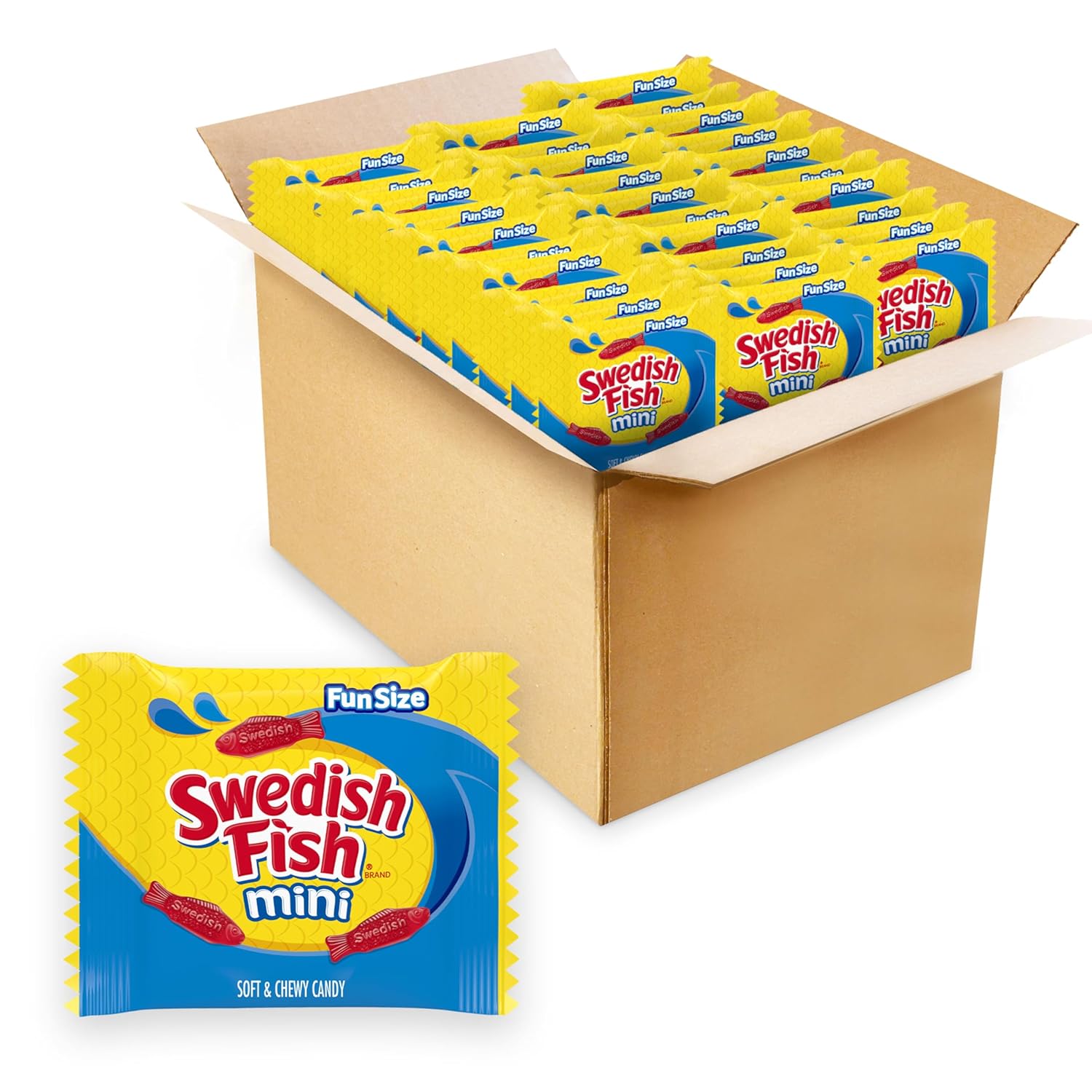 140 individually wrapped mini snack packs for grab-and-go convenience