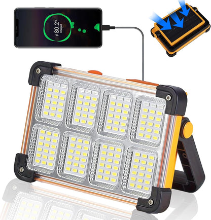 144 led beads delivering up to 10,000 lumens across 4 lighting modes (high/medium/low/red-blue strobe)