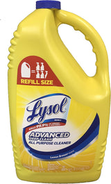 Lysol Disinfectant 144 Ounce Refill Bottle (Advanced Deep Clean Lemon Breeze) – Whole-Home Germ-Killing Disinfectant for Germ-Cautious Families