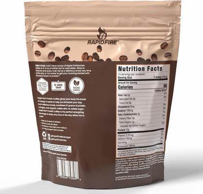 145mg natural caffeine from 100% robusta medium roast coffee