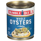 Bumble Bee Premium Select Whole Canned Oysters - Mindful High-Protein Snack for Clean Eating Kitchens, 14g Protein per Serving