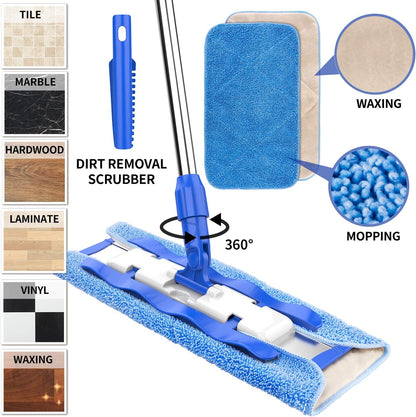 15" x 5" wide microfiber pad with improved clip-on attachment
