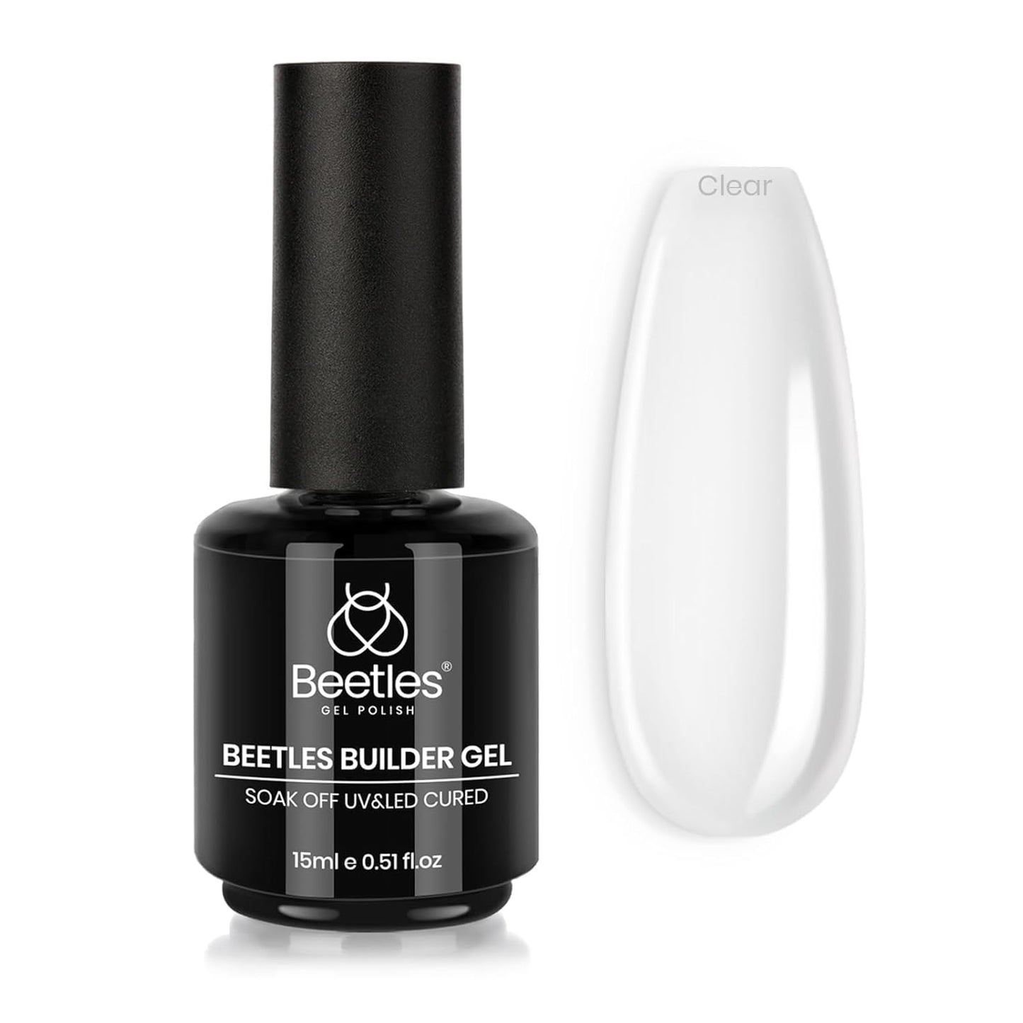 15ml (0.51 fl oz) bottle in 21 color/finish variants including clear, nude, pink, jelly, sheer, glitter, blue, brown, and white