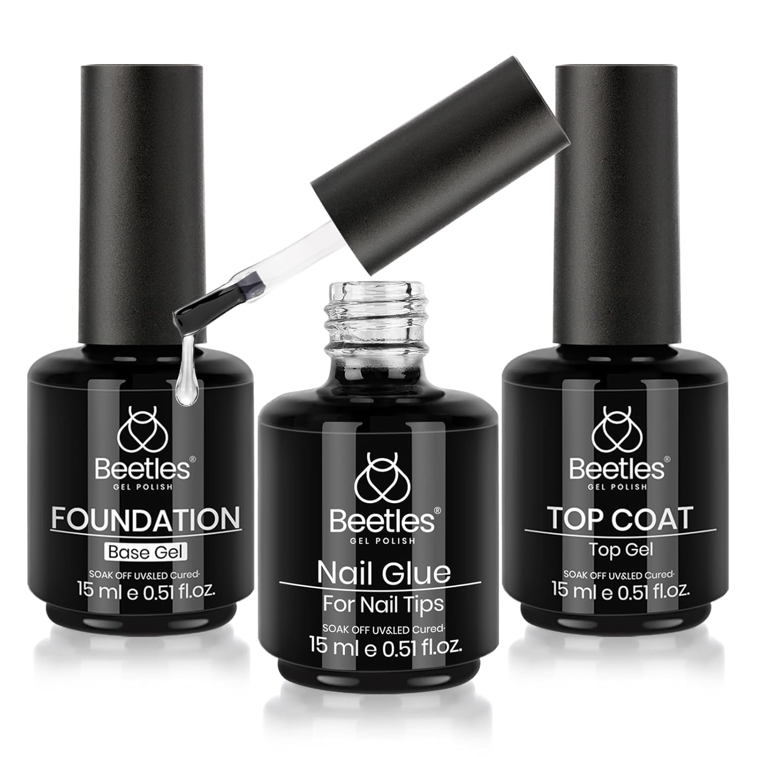 15ml 9-in-1 multi-functional nail glue gel functioning as base gel, blooming gel, rhinestone glue, slip solution, and tip adhesive
