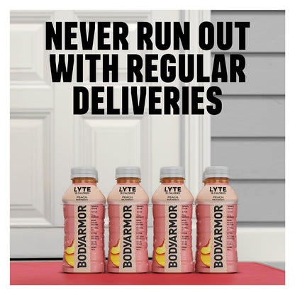 16 fl oz single-serve bottles available in pack-of-12 or pack-of-24 bulk formats