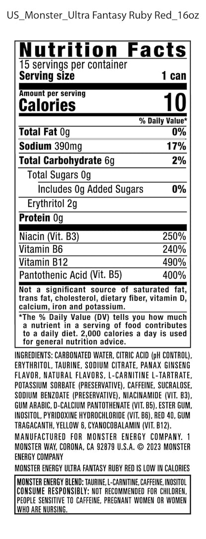 16 fl oz slim can — larger serving than standard 12 oz energy drinks