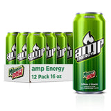 Mtn Dew AMP Energy Drink – Office Desk Pick-Me-Up for Long Work Shifts, 16 oz Citrus Caffeine Boost