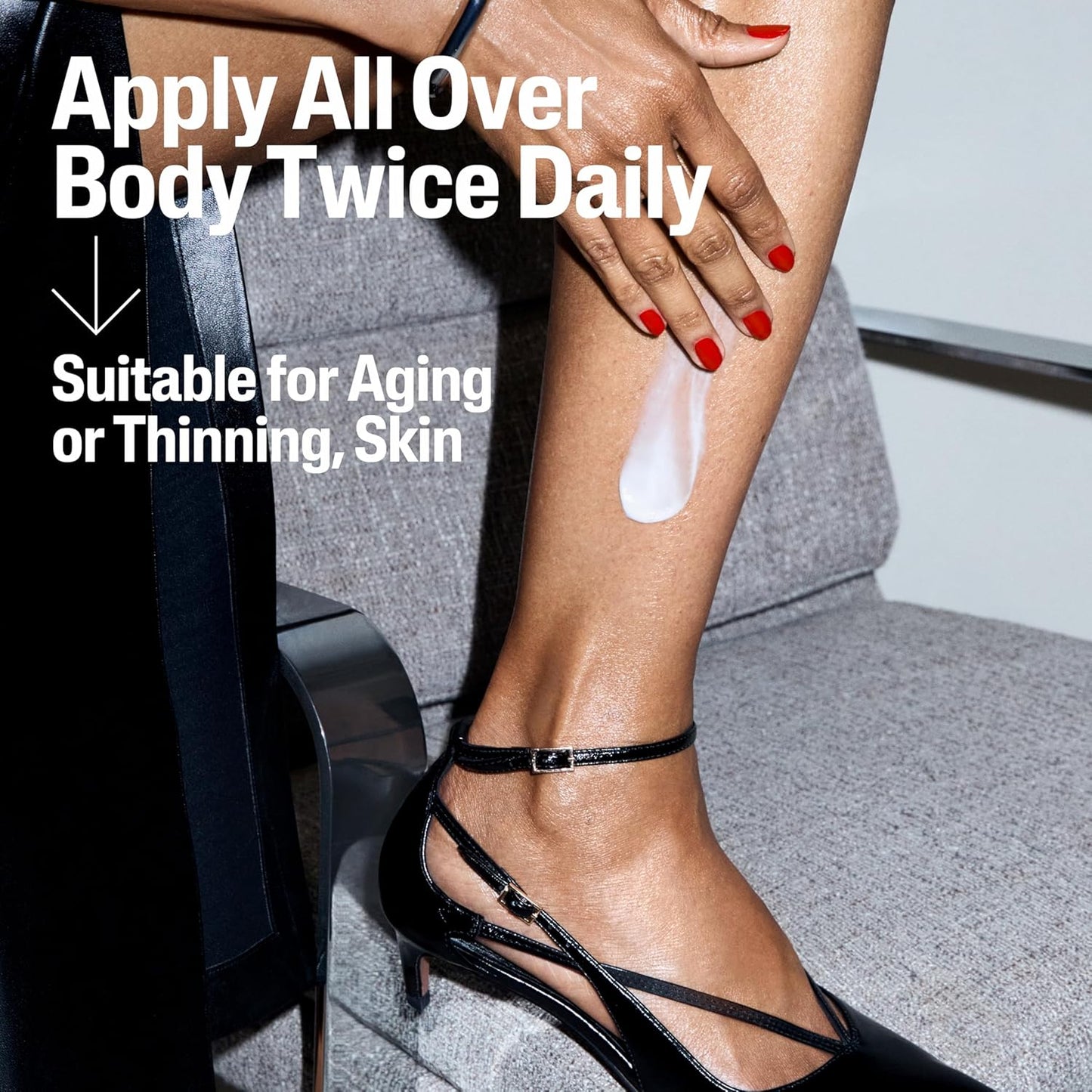 16oz pump or bottle size designed for full-body application on mature skin