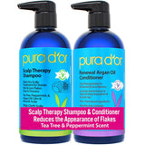 PURA D'OR Scalp Therapy Shampoo & Conditioner Set — Thoughtful Birthday Gift for Her with Tea Tree & Lavender