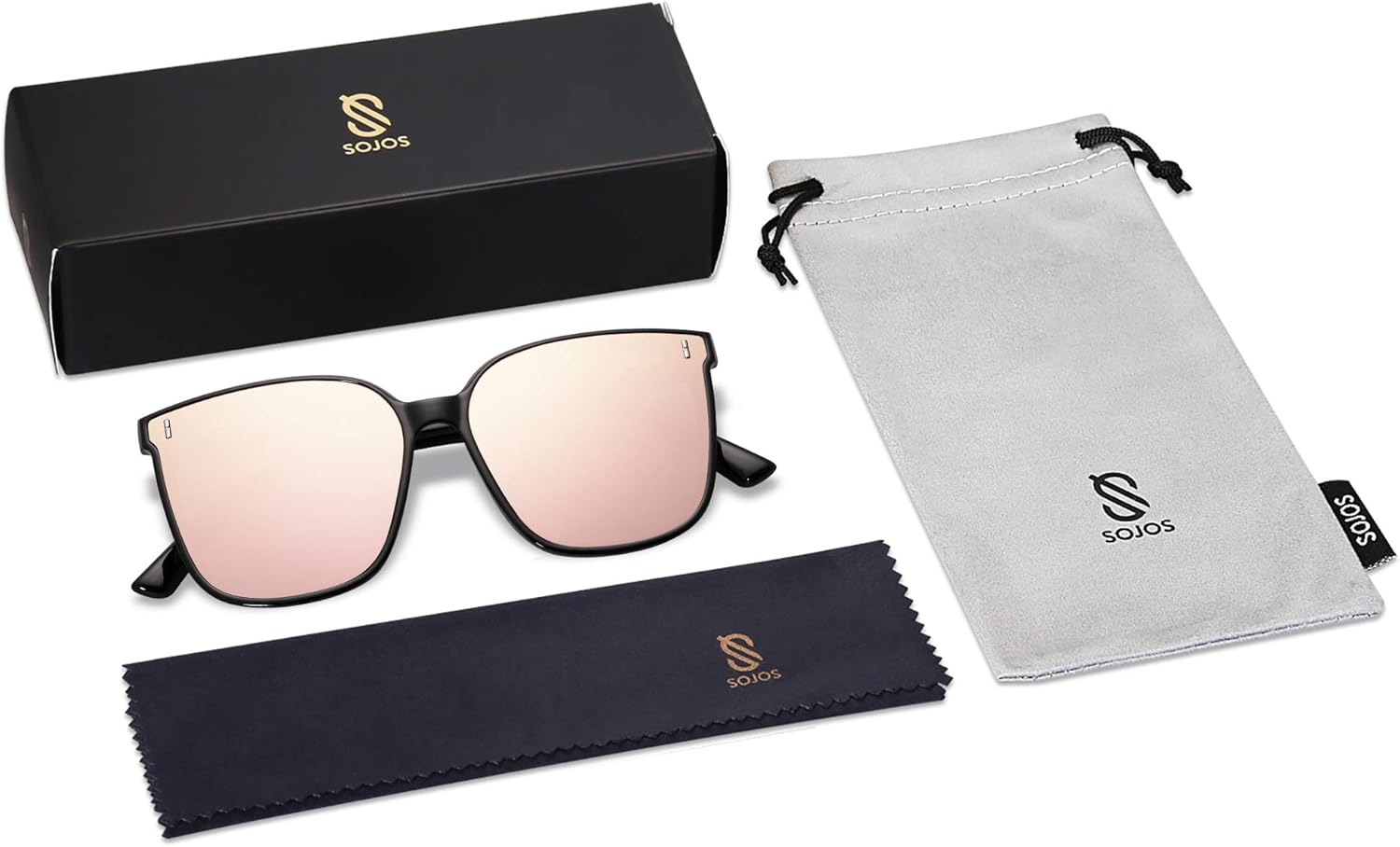17 color/frame combinations including mirrored, gradient, and classic tortoise options