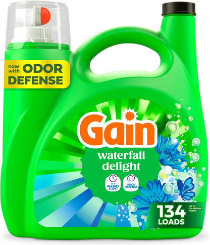 177 fl oz mega-jug yielding up to 134 medium loads (and multi-size 88-194 fl oz variants in packs of 1 or 2)