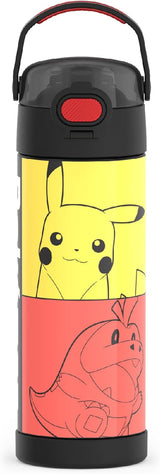 THERMOS FUNTAINER 16 oz Stainless Steel Kids Water Bottle – School Lunchbox Hydration with Covered Spout, 12-Hour Cold