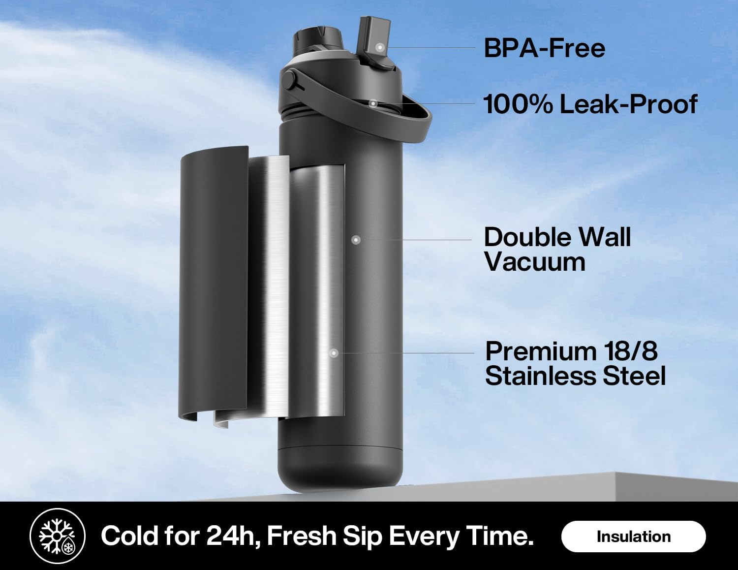 18/8 food-grade stainless steel, bpa-free, metal taste-free