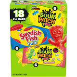 SOUR PATCH KIDS and SWEDISH FISH Mini Candy Variety Pack – Lunchbox Snack Bags for Kids' Lunches and Backpacks