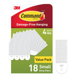 Command Small Picture Hanging Strips – Damage-Free Wall Decor for Living Room Gallery Walls, 4 lb Hold