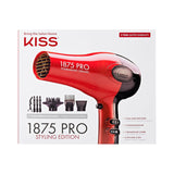 KISS 1875W Pro Tourmaline Ceramic Hair Dryer Kit - Birthday Gift for Her, Complete Blow Dryer Set with Diffuser and Accessories