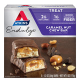 Atkins Endulge Caramel Nut Chew Bar – Bedside Dessert for Self-Care, 1g Sugar Nighttime Treat