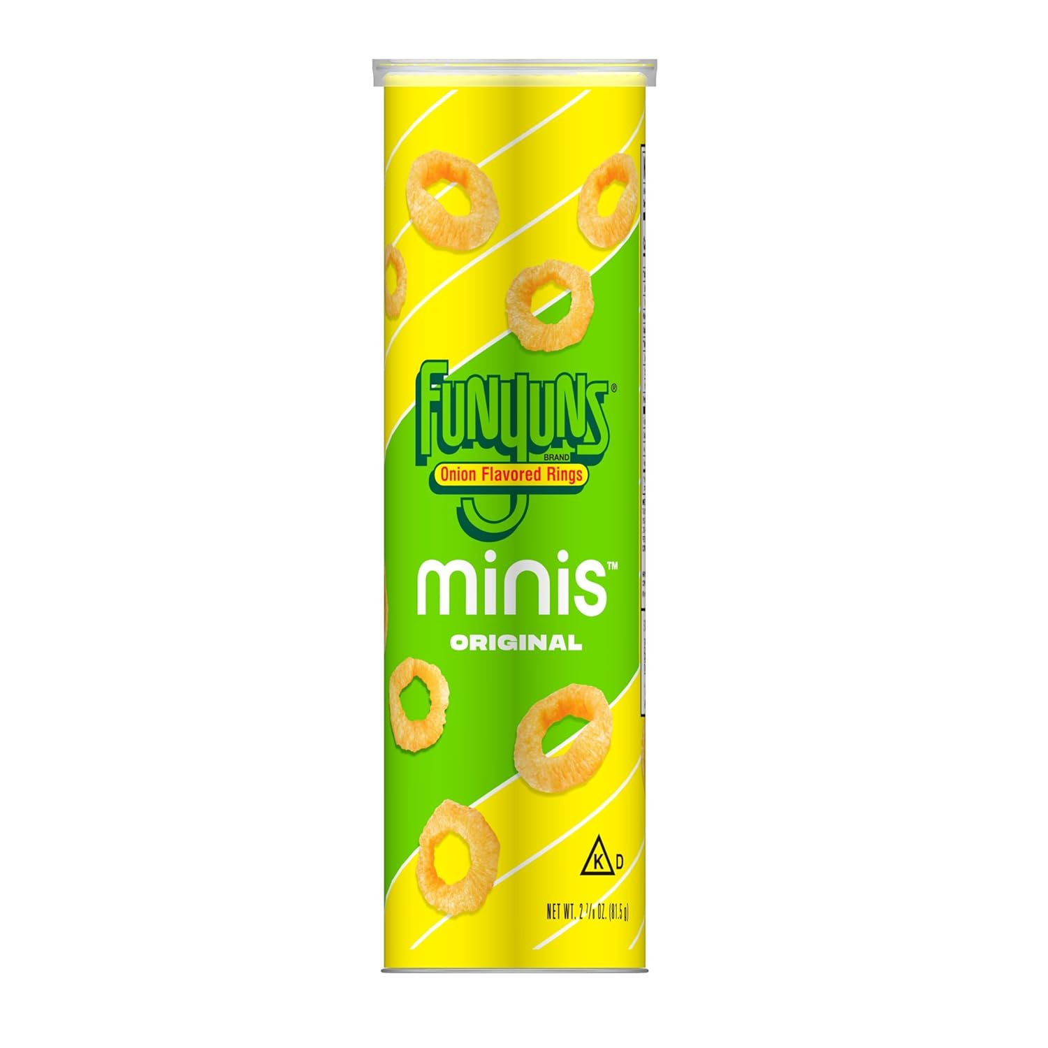 2.875 oz single-serve canister designed for portable, one-handed snacking