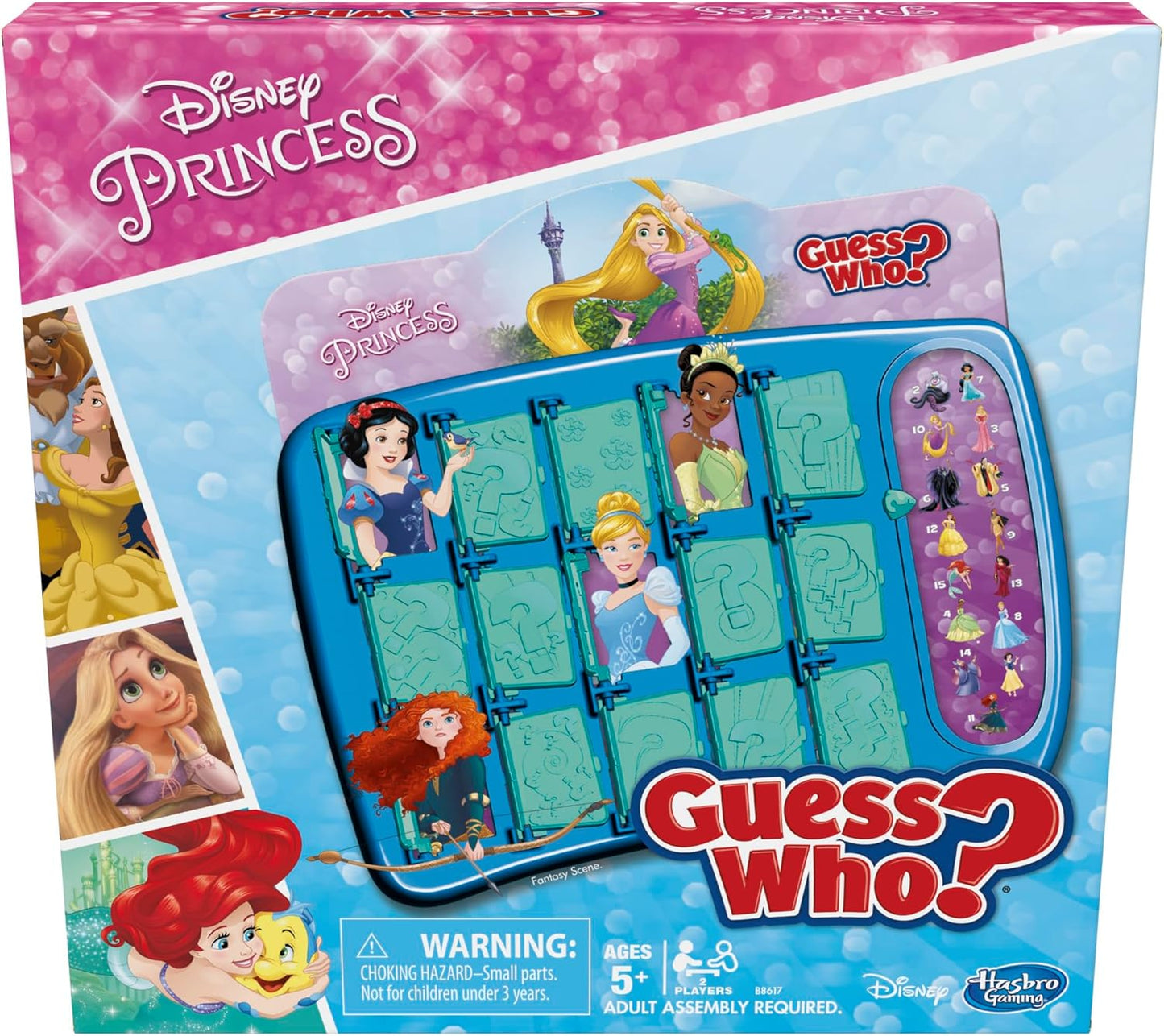 2 double-sided character cards featuring disney princesses and their sidekicks